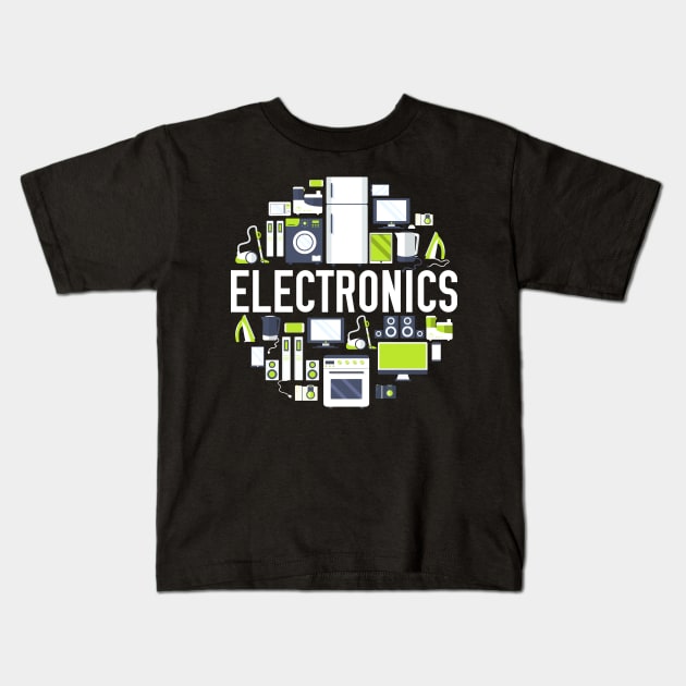 electronics concept Kids T-Shirt by Mako Design 